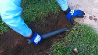 Tunneling under the driveway